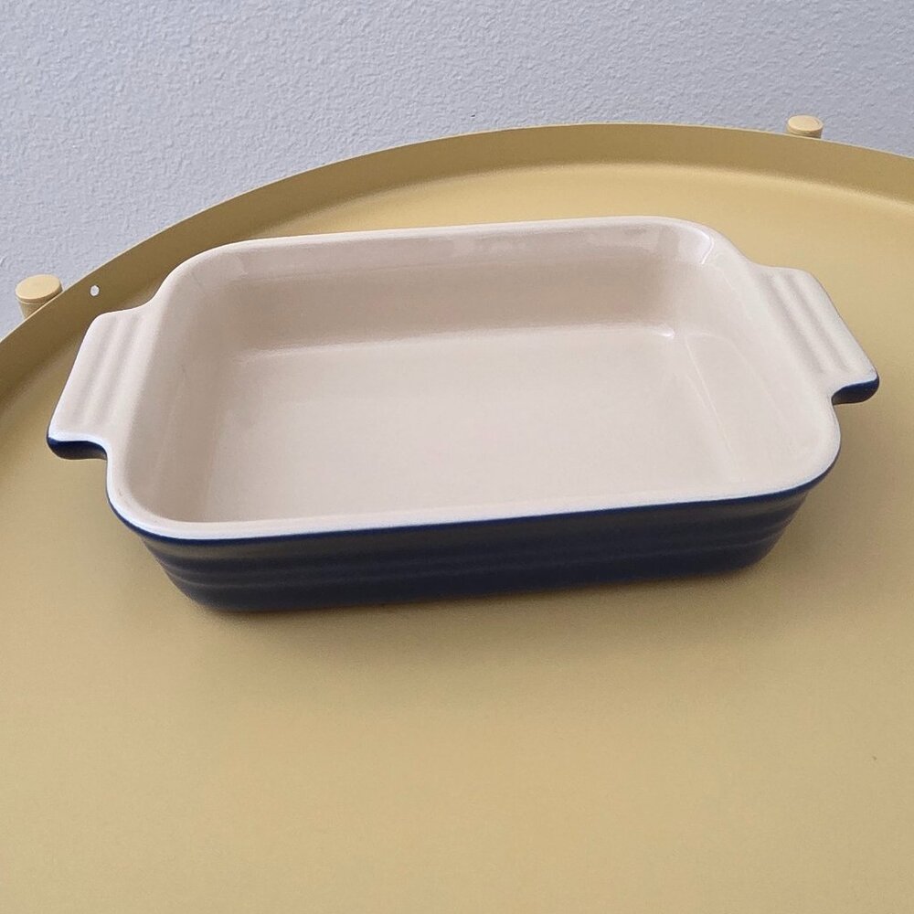 Le Creuset Stoneware Rectangular Baking Casserole  Dish 7"x5"  Dark Blue